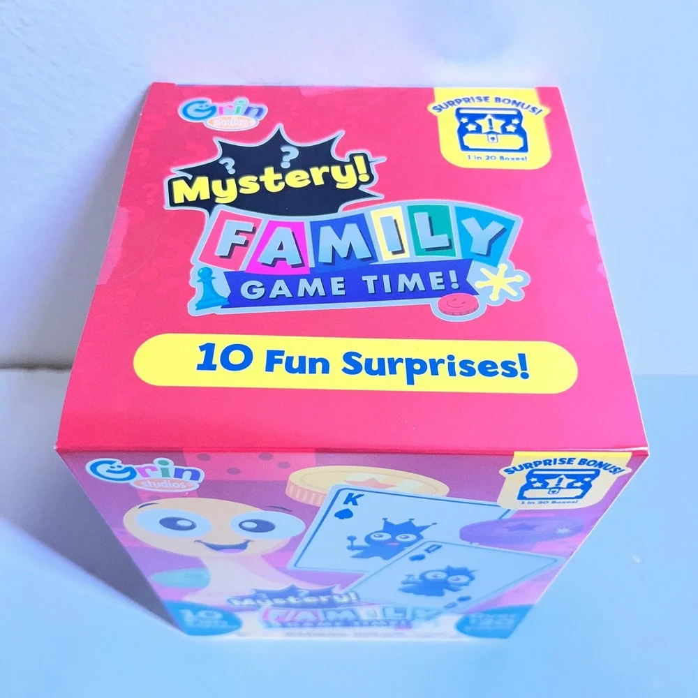 Grin Studios Mystery Family Game Time Box 10 Surprises Red Blind Box Toy